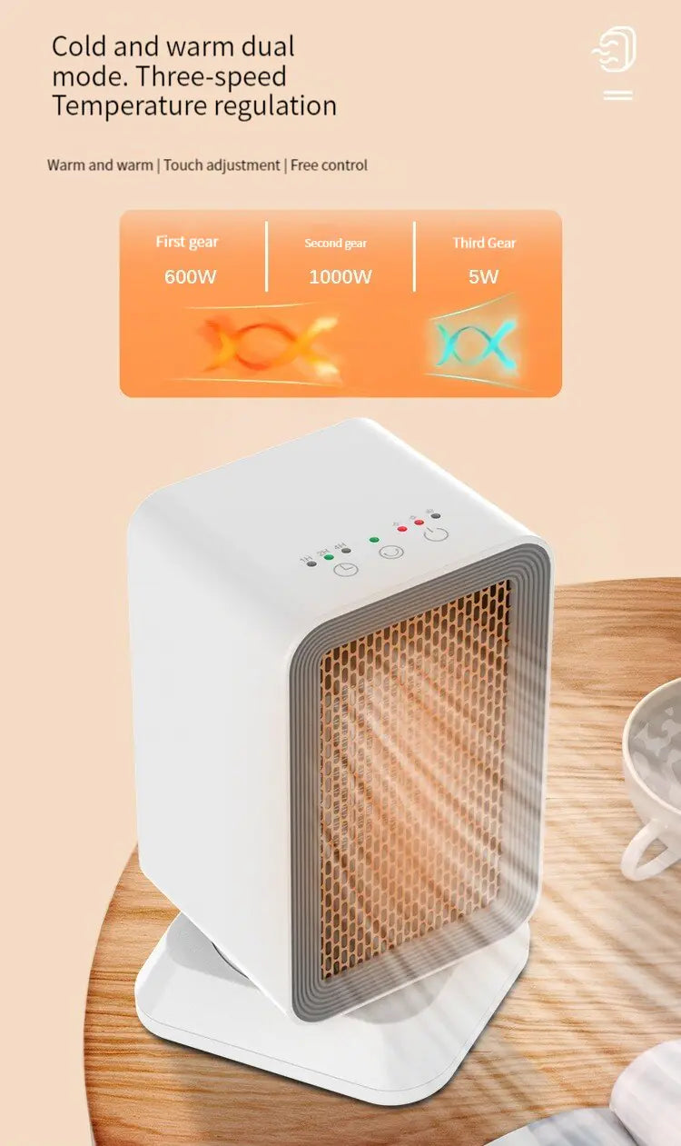 The 1000W Head Shaking Silent Space Heater